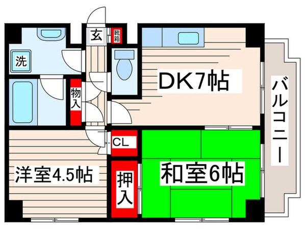 ﾆｭｰｶﾞｲｱﾘﾙｰﾑ中葛西No.75の物件間取画像